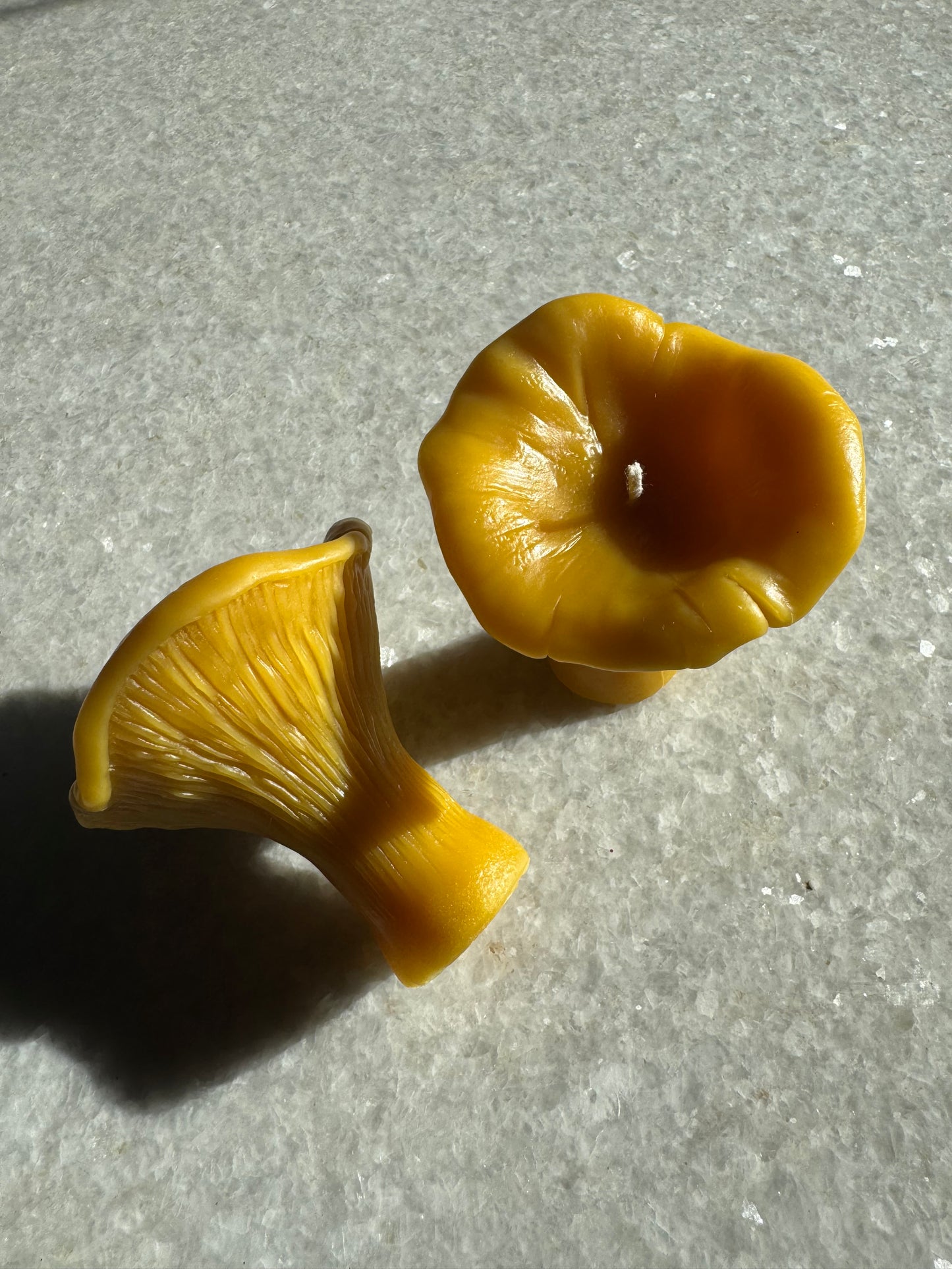 Beeswax Candle :: Chanterelle Mushroom, Large