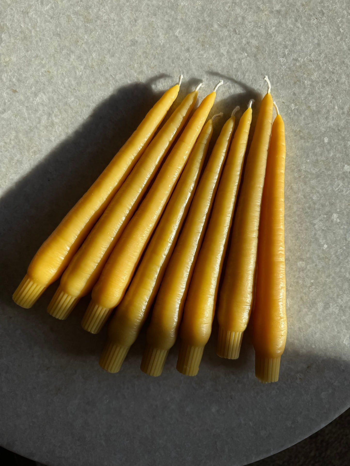 Beeswax Candle :: Carrot Taper 8.5”