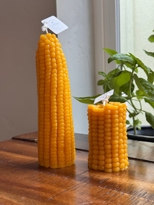 Beeswax Candle :: Corncob