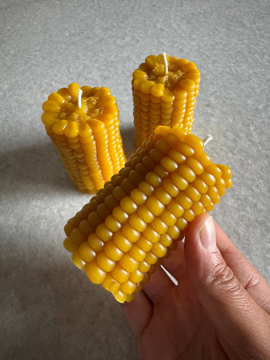 Beeswax Candle :: Corncob