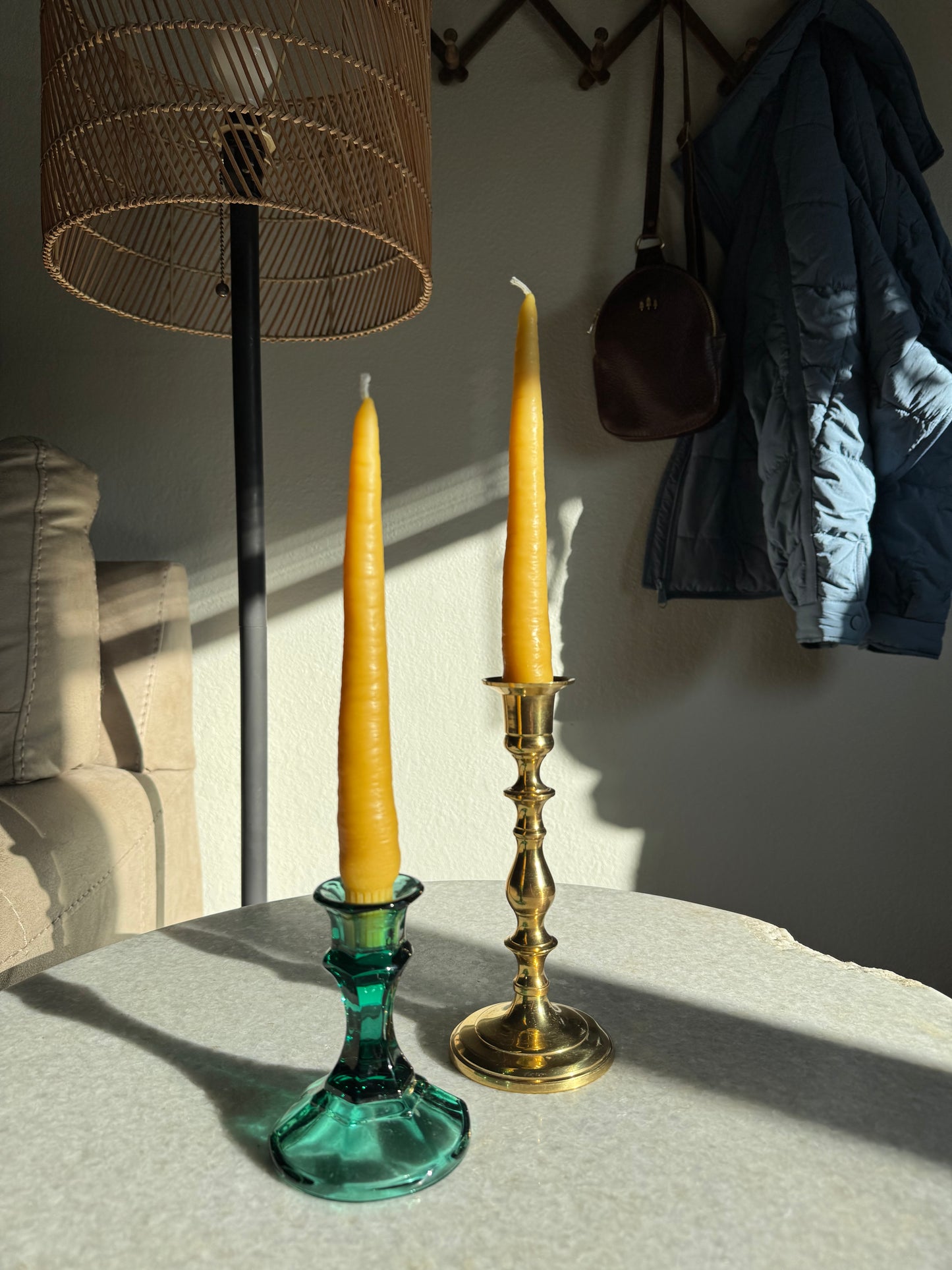 Beeswax Candle :: Carrot Taper 8.5”