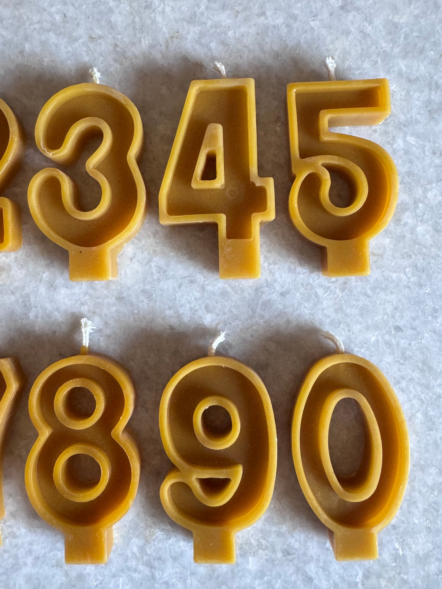 Beeswax Candle :: Birthday Numbers