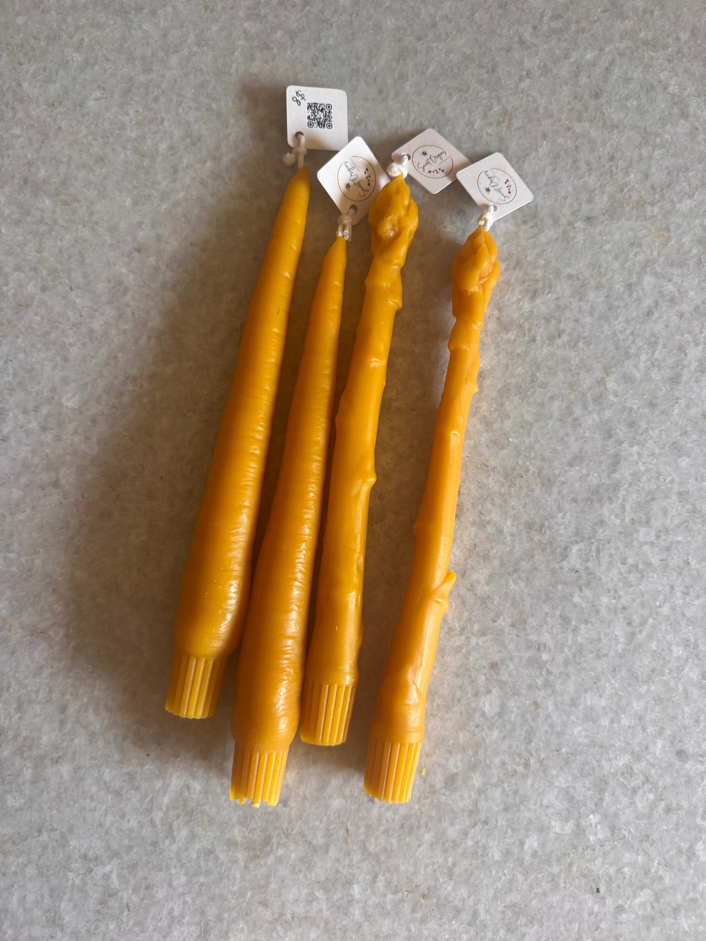 Beeswax Candle :: Asparagus Taper 8.5”