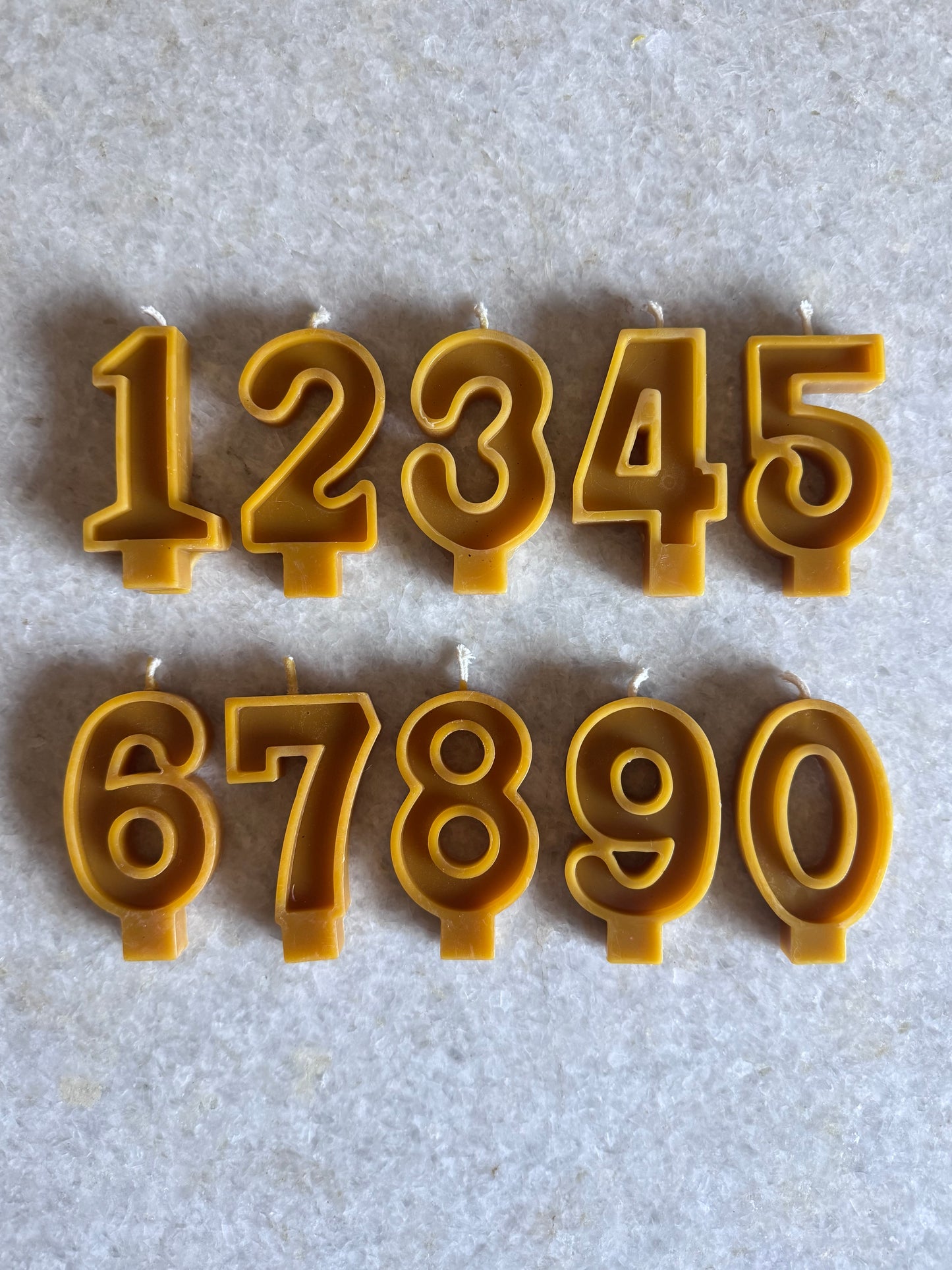Beeswax Candle :: Birthday Numbers