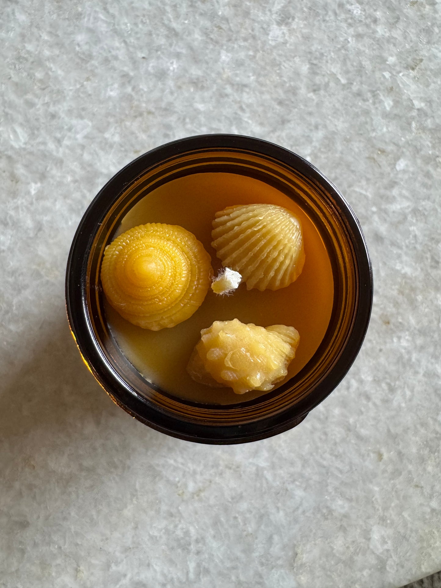 Beeswax Candle : Simple Seashell