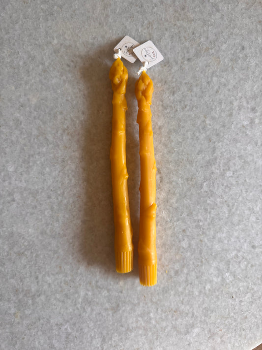Beeswax Candle :: Asparagus Taper 8.5”