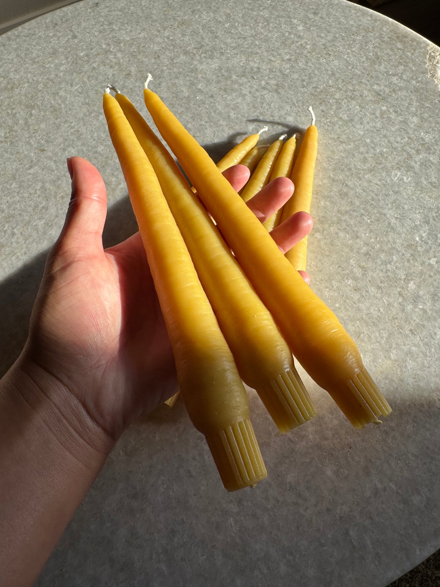 Beeswax Candle :: Carrot Taper 8.5”