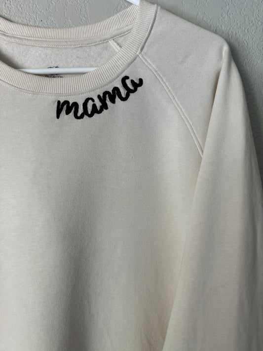 Hand Embroidered Crewneck : Custom Mama & Kiddos Design