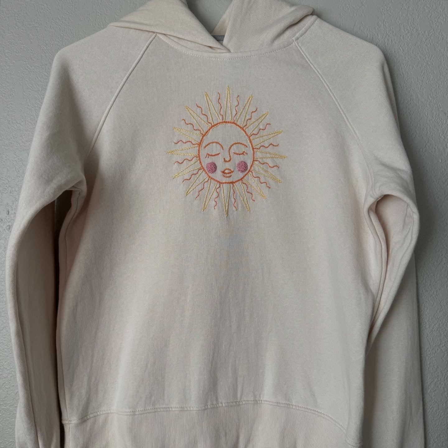 Hand Embroidered Hoodie - Sunshine, Small