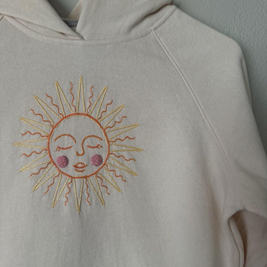 Hand Embroidered Hoodie - Sunshine, Small