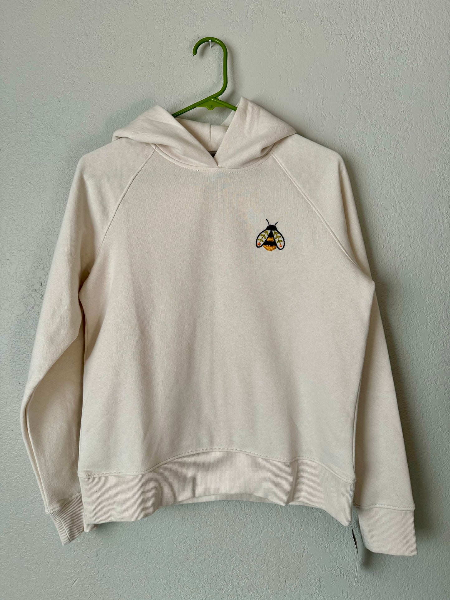 Hand Embroidered Hoodie : Bumblebee, Medium